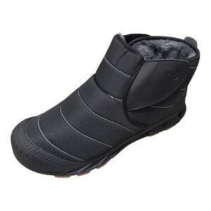 Eagsouni Mens Slip On Anti-Slip Water Resistant Fully Fur Lined Ankle Booties